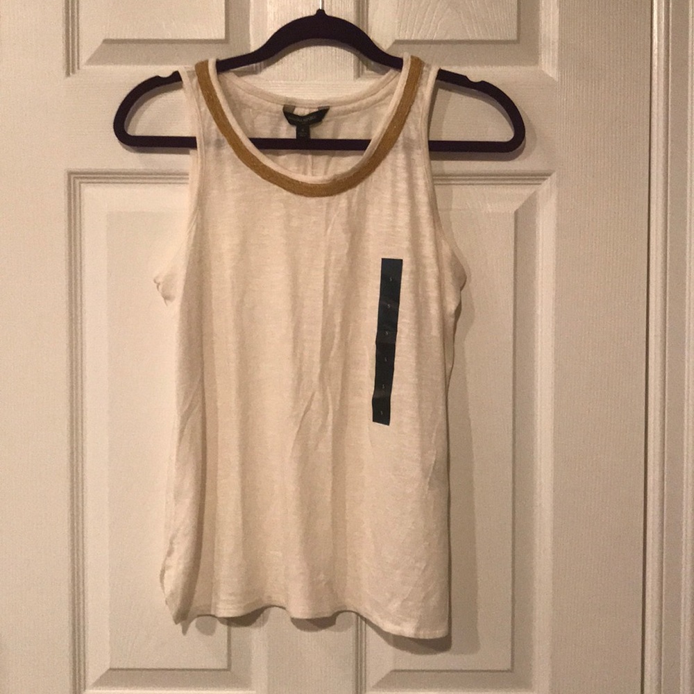 White tank top.